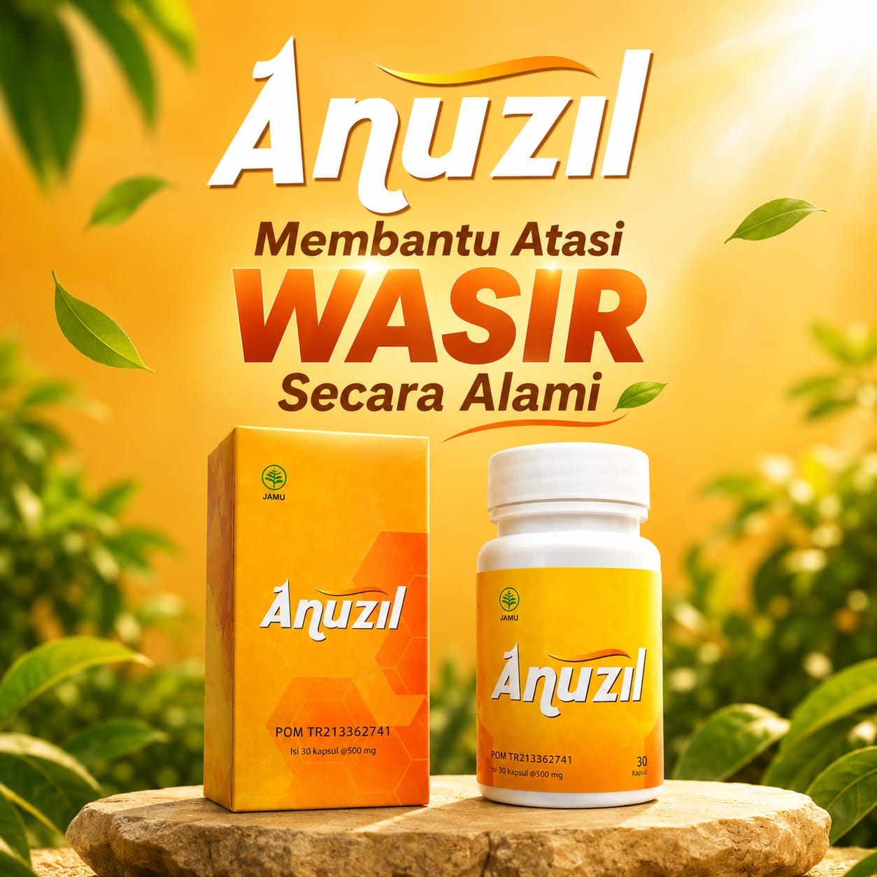 ANUZIL - Kapsul Herbal Membantu Atasi Wasir Secara Alami